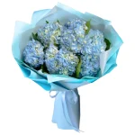 Букет из 7 синих гортензий