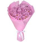 Букет из 9 розовых хризантем